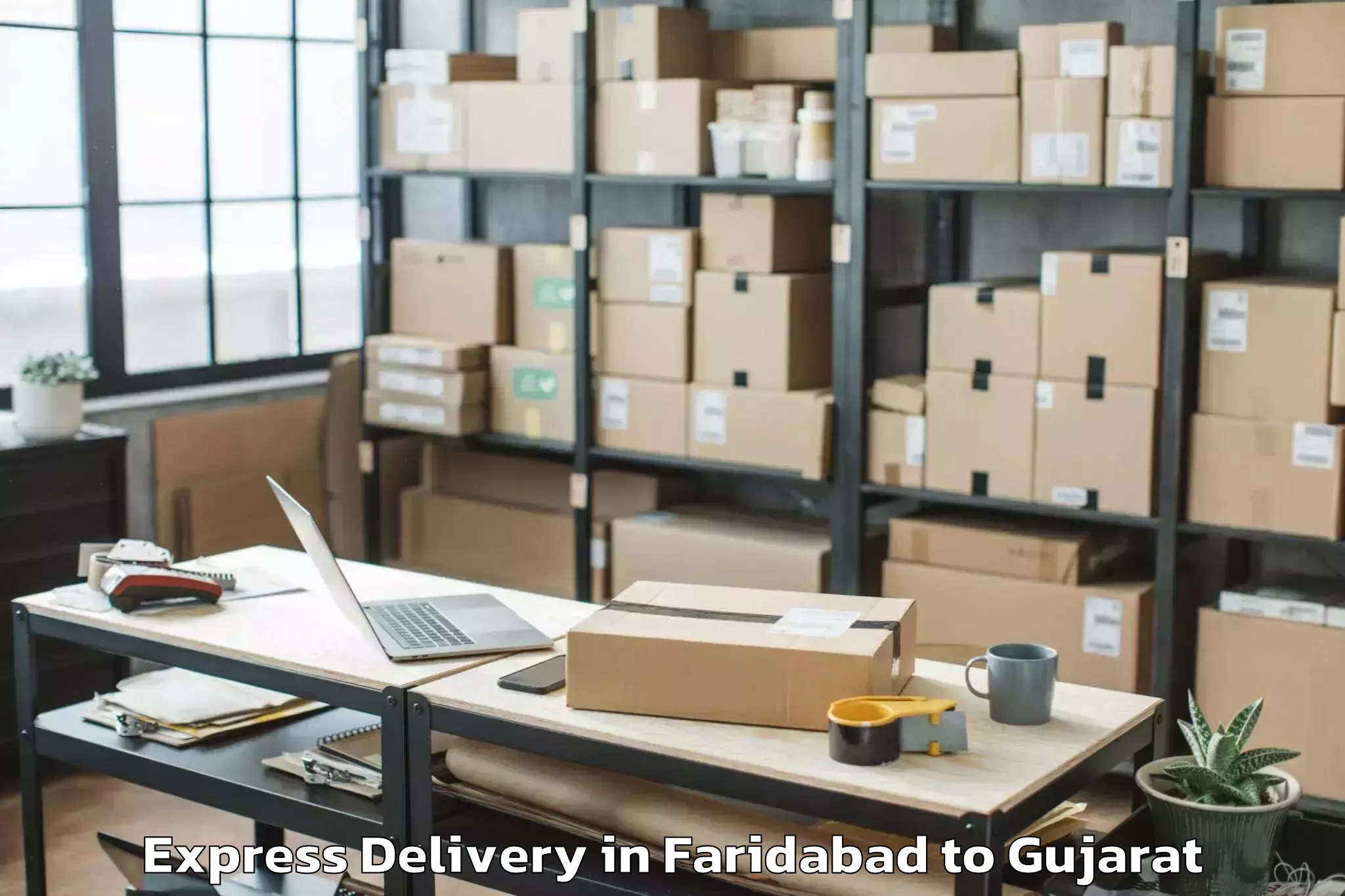 Quality Faridabad to Gadhada Express Delivery